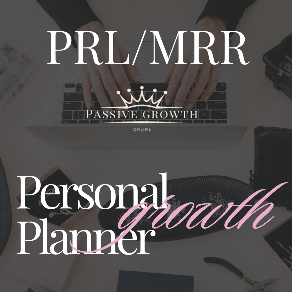 Cover Personal Growth Planner | Canva Editable Template | MRR PLR