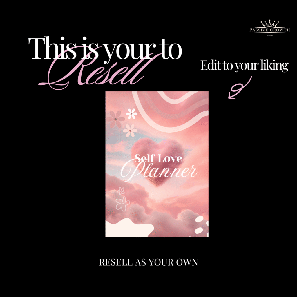 Reselling Instructions Self Love Planner