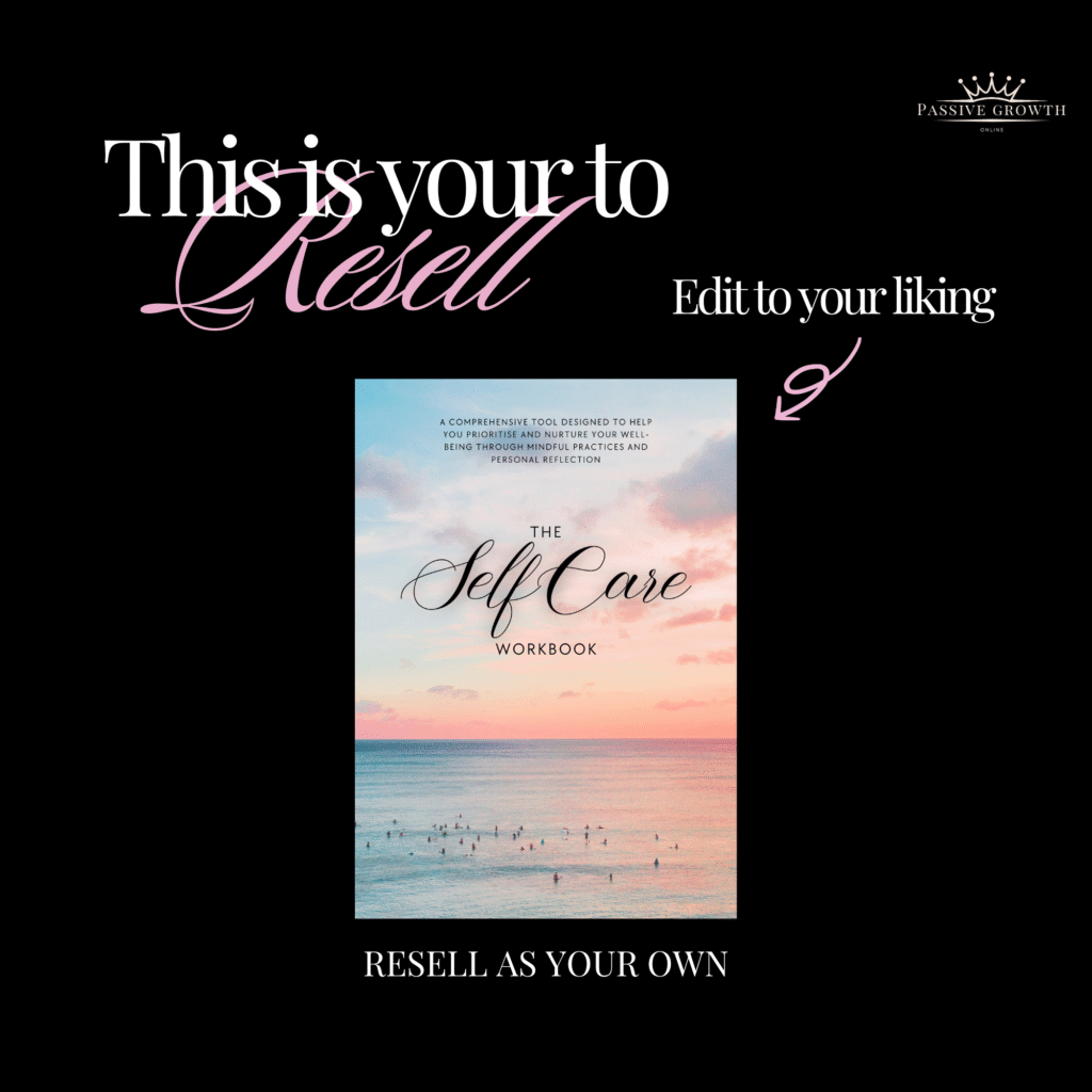 Reselling Instructions Self Care Planner Workbook | Canva Fully Editable Template | MRR PLR
