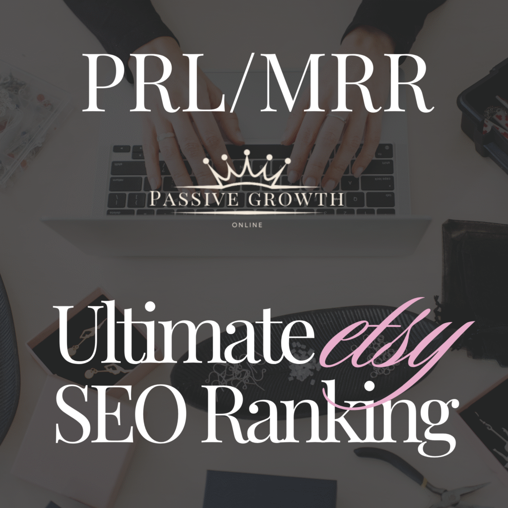 Cover Ultimate SEO Ranking Etsy Editable Canva Guide| MRR PLR